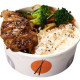 Teriyaki Grill Chicken thigh with rice and Wok Veg